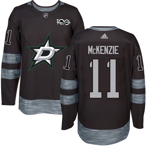 Herren Dallas Stars Eishockey Trikot Curtis McKenzie #11 Authentic Schwarz 1917-2017 100th Anniversary